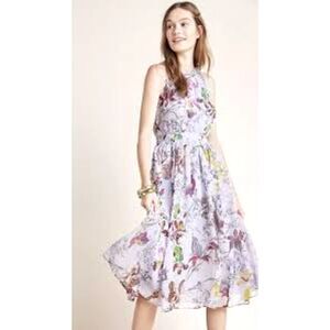 kavita bhartia deep-v sheer tiered tulle dress Kavita Bhartia Rosette Tiered Tulle Gown